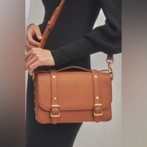 Charles & Keith Tan Satchel Messenger Bag